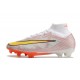 Nike Zoom Mercurial Superfly IX Elite FG Blanc Argent Jaune