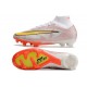 Nike Zoom Mercurial Superfly IX Elite FG Blanc Argent Jaune