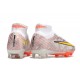 Nike Zoom Mercurial Superfly IX Elite FG Blanc Argent Jaune
