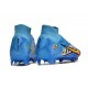 Crampon Nike Mercurial Superfly 9 Elite FG X Mbappe Bleu Baltique Blanc