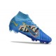 Crampon Nike Mercurial Superfly 9 Elite FG X Mbappe Bleu Baltique Blanc