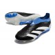 Chaussure Adidas Predator Elite Laceless FG Noir Blanc Bleu