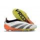 Chaussure Adidas Predator Elite Laceless FG Blanc Noir Orange