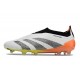 Chaussure Adidas Predator Elite Laceless FG Blanc Noir Orange