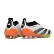 Chaussure Adidas Predator Elite Laceless FG Blanc Noir Orange