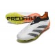 Chaussure Adidas Predator Elite Laceless FG Blanc Noir Orange