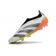 Chaussure Adidas Predator Elite Laceless FG Blanc Noir Orange
