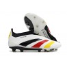 Chaussure Adidas Predator Elite Laceless FG Blanc Noir Rouge Jaune