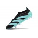 Chaussure Adidas Predator Elite Laceless FG Noir Bleu