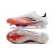 Chaussures adidas F50+ Laceless FG Advancement - Blanc Rouge Bleu