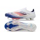 Chaussures adidas F50+ Laceless FG Advancement - Blanc Rouge Bleu