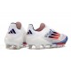 Chaussures adidas F50+ Laceless FG Advancement - Blanc Rouge Bleu