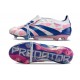Adidas Predator Elite Tongue FG Blanc Ftwr Bleu Solaire Rose Solaire