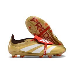 Chaussure Adidas Predator Elite FT FG Or Blanc Rouge