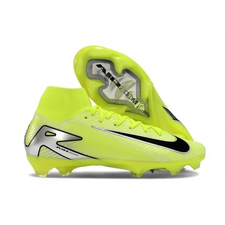 Chaussure Nike Mercurial Superfly X Elite FG Volt Argent Noir