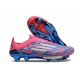 Chaussure de Foot adidas F50+ Elite FG Bleu Solaire Blanc Ftwr Rose