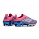 Chaussure de Foot adidas F50+ Elite FG Bleu Solaire Blanc Ftwr Rose