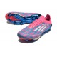 Chaussure de Foot adidas F50+ Elite FG Bleu Solaire Blanc Ftwr Rose