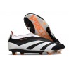 Chaussure Adidas Predator Elite Laceless FG Noir Blanc Orange