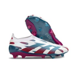 Chaussure Adidas Predator Elite Laceless FG Blanc Rouge Vert