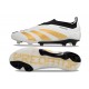 Chaussure Adidas Predator Elite Laceless FG Blanc Or