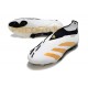 Chaussure Adidas Predator Elite Laceless FG Blanc Or