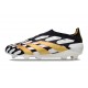 Chaussure Adidas Predator Elite Laceless FG Noir Blanc Or