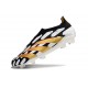 Chaussure Adidas Predator Elite Laceless FG Noir Blanc Or