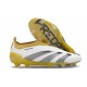 Chaussure Adidas Predator Elite Laceless FG Blanc Or Gris