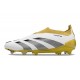 Chaussure Adidas Predator Elite Laceless FG Blanc Or Gris
