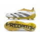 Chaussure Adidas Predator Elite Laceless FG Blanc Or Gris