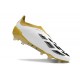 Chaussure Adidas Predator Elite Laceless FG Blanc Or Gris