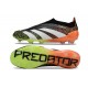 Chaussure Adidas Predator Elite Laceless FG Noir Blanc Orange Vert
