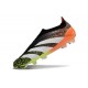 Chaussure Adidas Predator Elite Laceless FG Noir Blanc Orange Vert