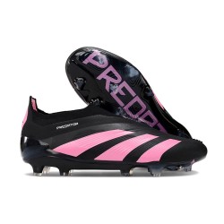 Chaussure Adidas Predator Elite Laceless FG Noir Rose
