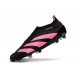 Chaussure Adidas Predator Elite Laceless FG Noir Rose