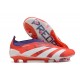 Chaussure Adidas Predator Elite Laceless FG Rouge Blanc