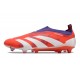 Chaussure Adidas Predator Elite Laceless FG Rouge Blanc