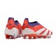 Chaussure Adidas Predator Elite Laceless FG Rouge Blanc