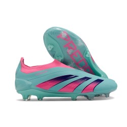 Chaussure Adidas Predator Elite Laceless FG Bleu Rose