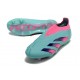 Chaussure Adidas Predator Elite Laceless FG Bleu Rose