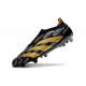 Chaussure Adidas Predator Elite Laceless FG Noir Or