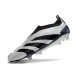 Chaussure Adidas Predator Elite Laceless FG Argent Noir