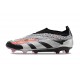 Chaussure Adidas Predator Elite Laceless FG Noir Argent Orange