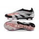 Chaussure Adidas Predator Elite Laceless FG Noir Argent Orange