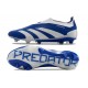 Chaussure Adidas Predator Elite Laceless FG Bleu Blanc