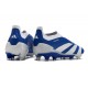 Chaussure Adidas Predator Elite Laceless FG Bleu Blanc