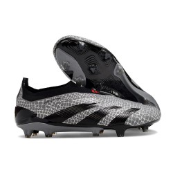 Chaussure Adidas Predator Elite Laceless FG Gris Noir