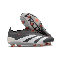Chaussure Adidas Predator Elite Laceless FG Noir Blanc
