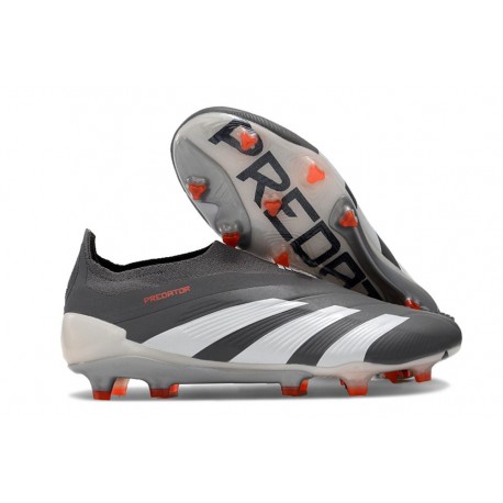 Chaussure Adidas Predator Elite Laceless FG Noir Blanc